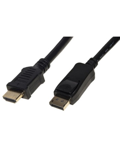 DISPLAYPORT 1.2 TO HDMI 1.4 CABLE, M/M, 1.8M, 4Kx2K 30HZ GOLD PLATED, BLACK, LKCDPH18