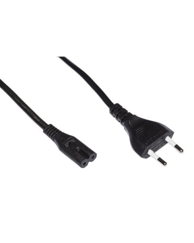 ITALIAN 2-PIN POWER CORD - FEMALE C7 STRAIGHT 8 FORM CONNECTOR, 1.8M, BLACK, LKC718