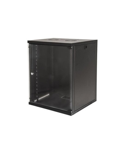 RACK LINK 19' 15U Wall Mount Network Cabinet (H)750x(W)540x(D)600mm Assembled Black - LK1915U66N