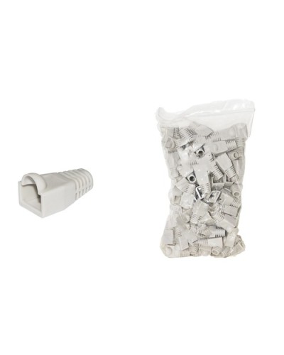 6mm Plug Connector Cover for RJ45 8-Pin CAT5e/6 Cable - Gray - 100 Pack LKPL8GR