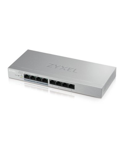 ZYXEL GS1200-8HP Smart Managed 8-Port Gigabit Switch (4-Port PoE up to 60W), Easy Management, xVLAN, QoS, Fanless Design, Deskto
