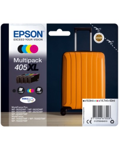EPSON 405XL C13T05H64010 4C Trolley Multipack for WF-3820DWF WF-3825DWF WF-4820DWF WF-4830DTWF WF-3640DTWF WF-7830DTWF WF-7840DT