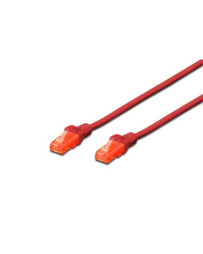 DIGITUS CAT. 6 UTP UNSHIELDED LSZH NETWORK CABLE RED 2m