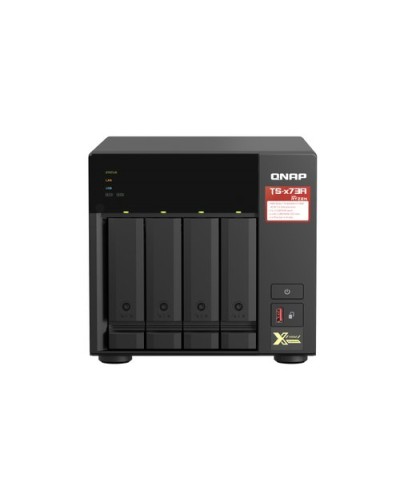 QNAP TS-473A-8G NAS Tower (4HD + 2x M.2 NVMe, No HDD) 2.5"/3.5", 8GB DDR4 RAM, 2x 2.5GbE, 4x USB 3.2, AMD Ryzen V1000 Quad-Core 