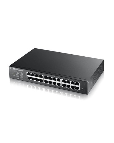 GS-1900-24E v3 - 24-Port Gigabit Web Managed Switch - IPv6, VLAN Support - Fanless Design, Desktop/Rack