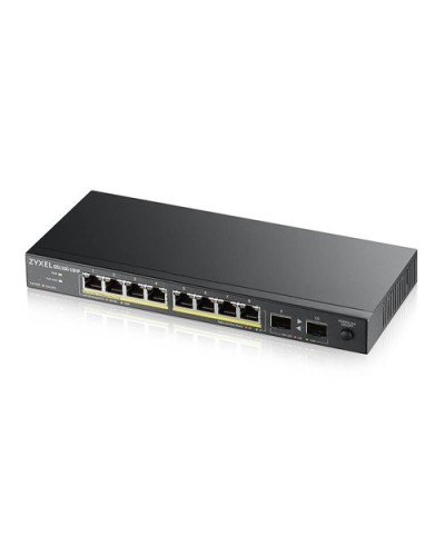 SWITCH ZYXEL GS1100-10HP UNMANAGED 8P Gigabit (fino a 120W) +2P SFP Gigabit design senza ventole Desktop