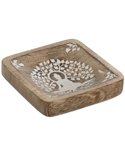 Tarjotin esineille Home ESPRIT Valkoinen Luonnollinen