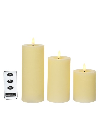 Candle Lumineo Cream Ø 7 x 19 cm