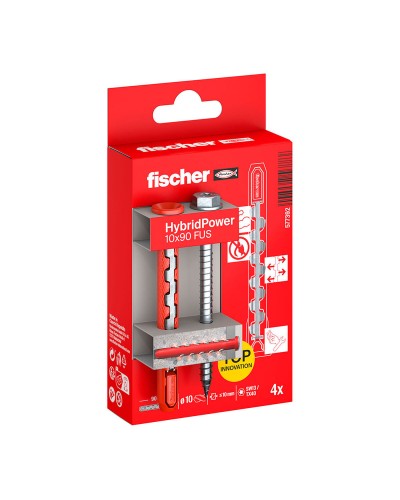 Tacos y tornillos Fischer hybridpower 90 mm Ø 10 x 90 mm (4 Unidades)
