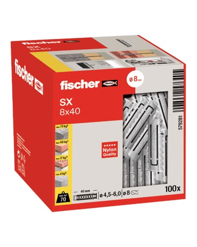 Tacchetti Fischer sx Ø 8 x 40 mm (100 Unità)