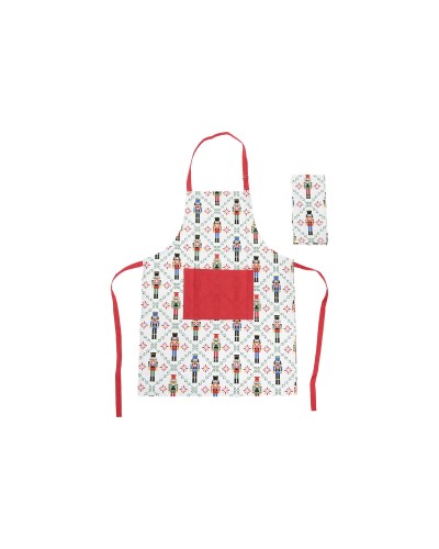 Tablier Home ESPRIT Blanc Rouge Vert Beige 60 x 0,2 x 80 cm (2 Unités)