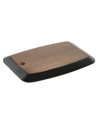 ESPRIT Schneidebrett Schwarz Akazie 30x20cm, Naturschiefer Servier- und Schneidebrett
