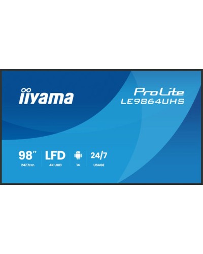 Videovägg Monitor Iiyama LE9864UHS-B1AG 98" 4K Ultra HD LCD