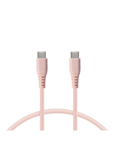 Cavo USB KSIX Rosa 1m - Ricarica e Dati - Compatibile Smartphone
