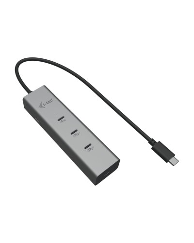 Hub USB i-Tec C31HUBMETAL8KPDPRO Argentato