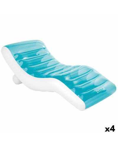 Intex Aufblasbare Liege Blau: Sommerliche Entspannung 191cm - 4er Set
