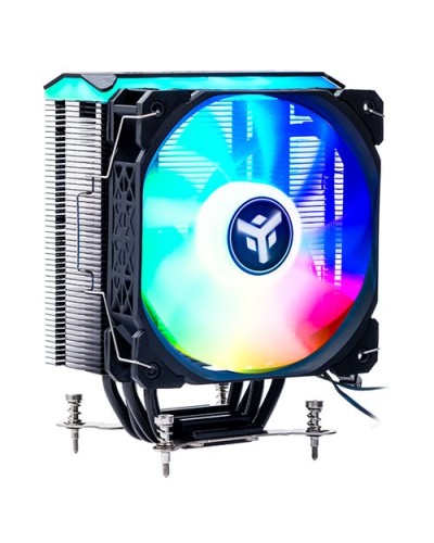 ITEK ICY-4HLA Universal CPU Cooler, 150W TDP, 4 Heat Pipes, 12cm Fan, Black, ARGB (Includes Bracket for LGA 1700)
