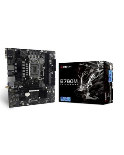 BIOSTAR B760MX2-E LGA1700 (Raptor Lake) 2DDR5 VGA+HDMI+DVI PCIE, 4*SATA, M.2, mATX Motherboard