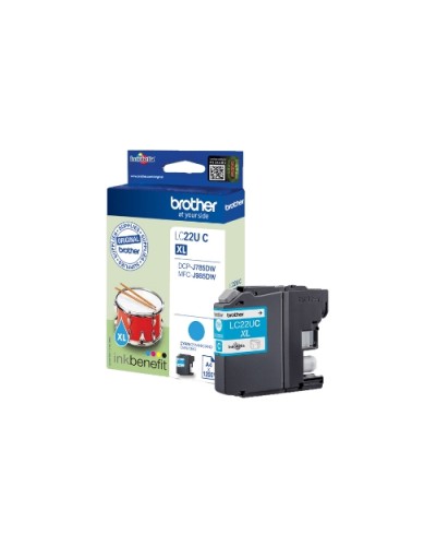 BROTHER LC-22UC CYAN INK CARTRIDGE