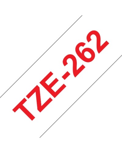 BROTHER TZE262 RED ON WHITE TZ TAPE