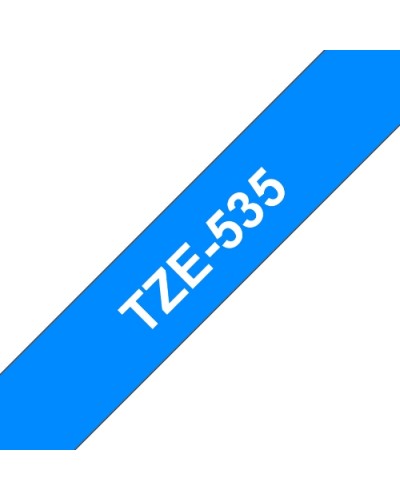 BROTHER TZE535 LAMINATED WHITE BLUE