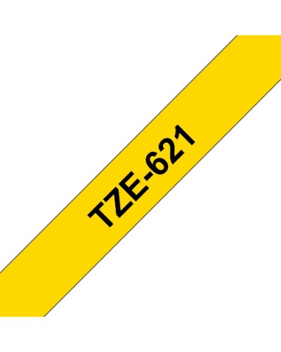 BROTHER TZE621 BLACK ON YELLOW TAPE