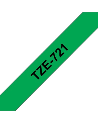 BROTHER TZE721 TZ TAPE BLACK ON GREEN