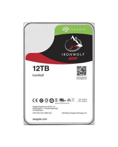 SEAGATE IRONWOLF 12TB SATA3 3.5" 7200 RPM 256MB Cache 24x7 NAS HDD - ST12000VN0008 - 3-Year Warranty