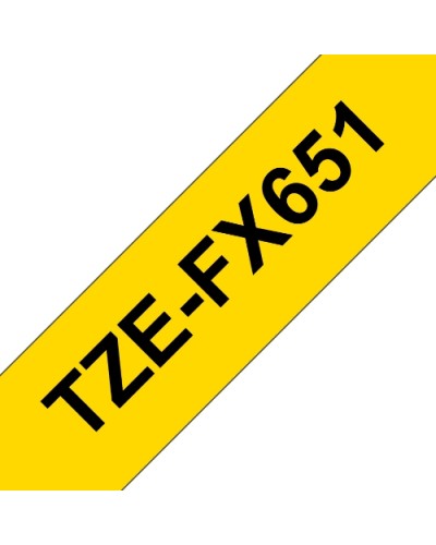 BROTHER TZEFX651 BLACK ON YELLOW TZ TAPE