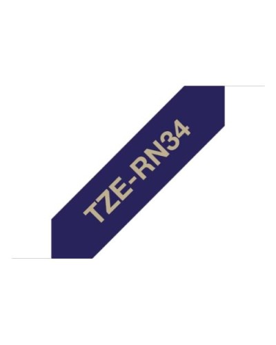 BROTHER TZeRN34 GOLD ON NAVY BLUE TAPE
