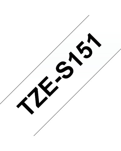 BROTHER TZe-S151 BLACK ON CLEAR LAMINATED