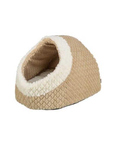 Grotte pour chat Trixie Kaline Mio Marron Crème Polyester Tissu Peluche 35 x 26 x 41 cm
