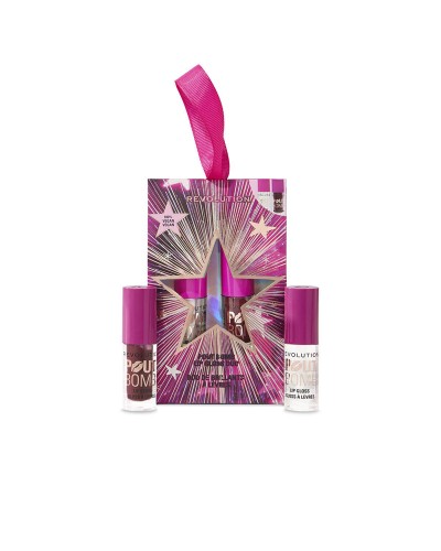 Lippenstift Revolution Make Up POUT BOMB Nude Pink Glaze Clear 2 Stücke
