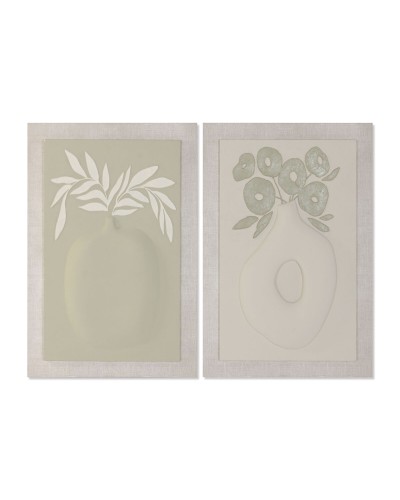 Bild Home ESPRIT grün Beige Vase Skandinavisch 80 x 3 x 120 cm 80 X 10 X 120 CM (2 Stück)