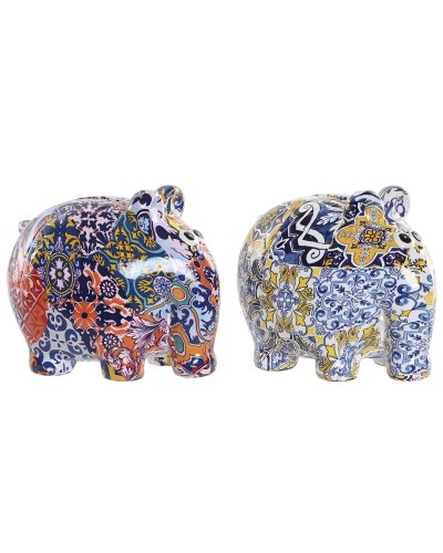 Money box Home ESPRIT Resin (2 Units)