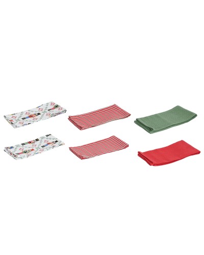 Küchentuch Home ESPRIT Rot grün Beige 60 X 0,2 X 40 CM