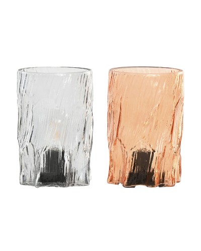 Décoration lumineuse Home ESPRIT Verre Urbaine 10 x 10 x 16 cm (2 Unités)