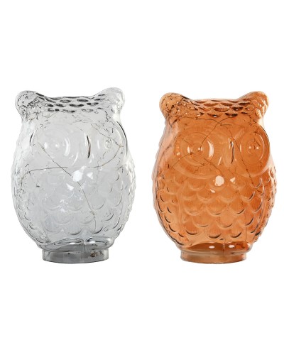 Decoración luminosa Home ESPRIT Cristal 15 X 12 X 20 CM (2 Unidades)