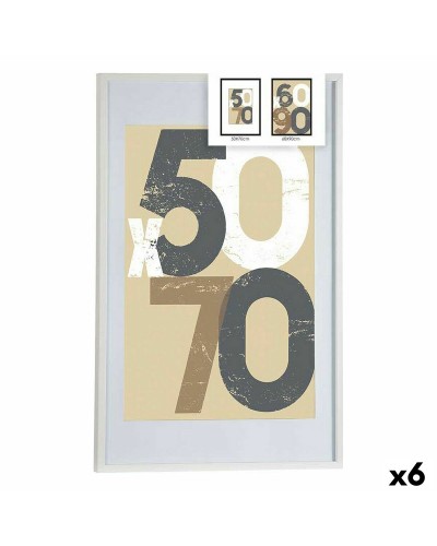 Cornice Portafoto Gift Decor Bianco Plastica Legno MDF (6 Unità)