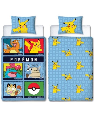 Parure de couette Pokémon Multicouleur Lit 2 persones 2 Pièces