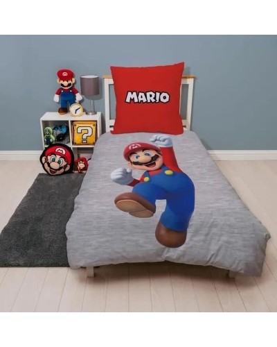 Täckslagsset Mario Bros 25 x 4 x 30 cm Multicolour Säng 140 2 Delar