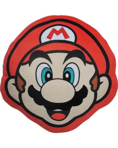 Tyyny Mario Bros 41 x 3 x 41 cm Sininen Valkoinen Ruskea Musta Punainen Beige Polyesteri Kasvot
