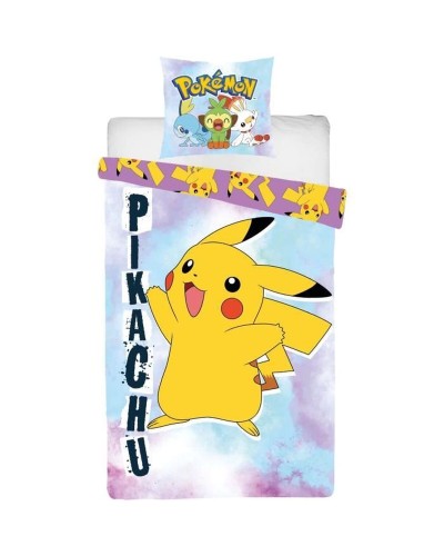 Parure de couette Pokémon Multicouleur Lit 2 persones 2 Pièces