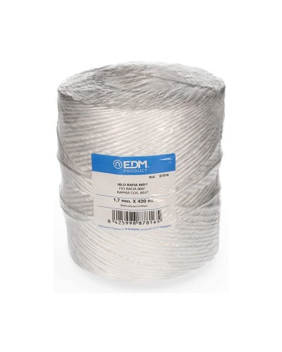 Cotton reel EDM White Raffia polypropylene