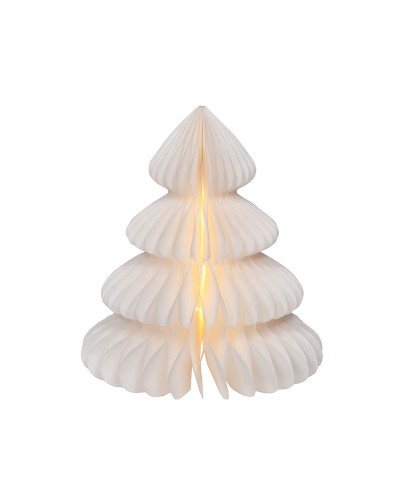 Verlichte decoratie Lumineo Wit Kerstboom Ø 24 x 28 cm