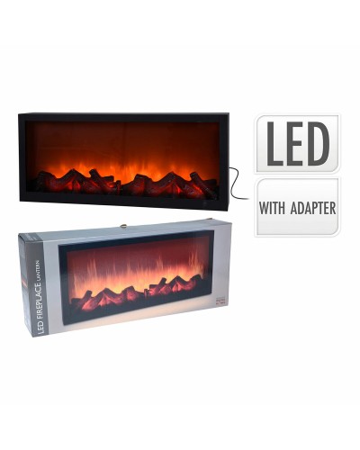 Decoratieve elektrische wandhaard BASIC & CO Zwart 1,5 W 57 x 10 x 25 cm