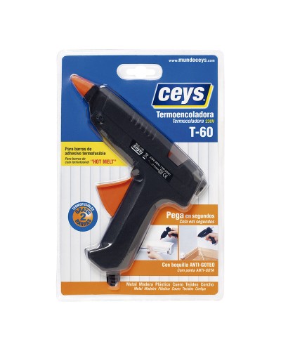 Siliconenpistool Ceys Zwart Plastic