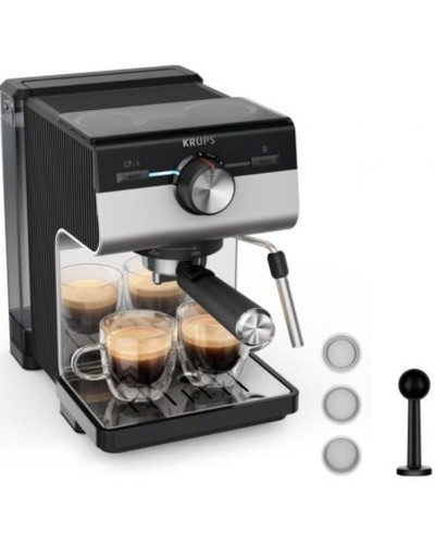 Manuelle Express-Kaffeemaschine Krups XP384E10 Silberfarben