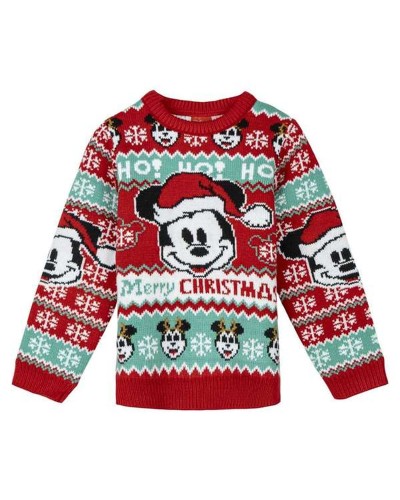 Felpa per Bambini Mickey Mouse Rosso Natale 7 Anni