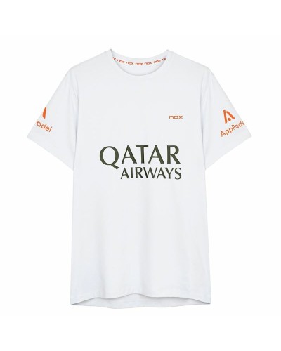 Heren-T-Shirt met Korte Mouwen Nox Nox Sponsorts AT10 Wit